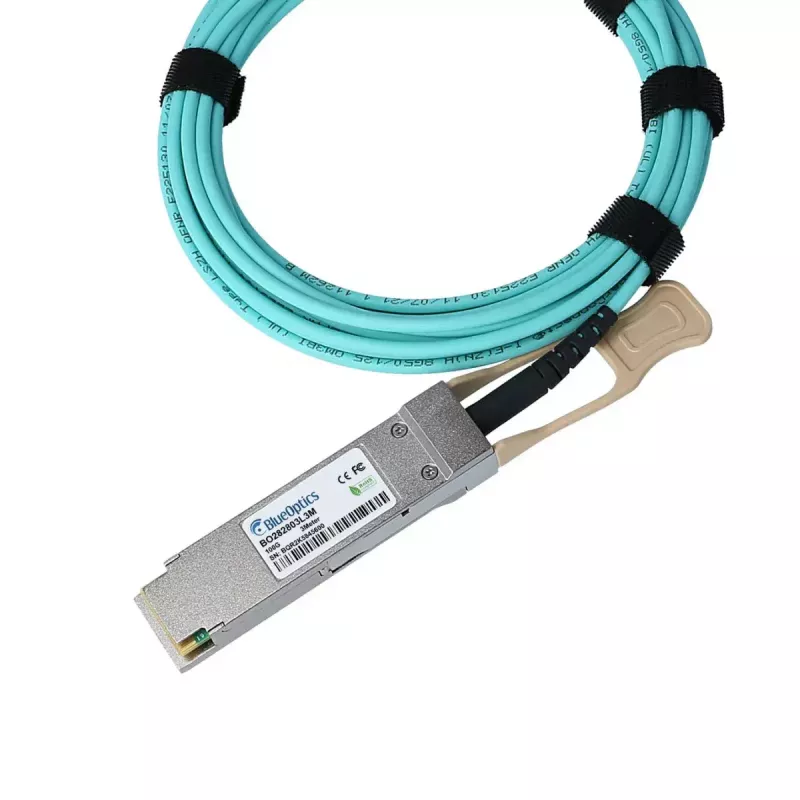 Netwerkkabel BlueOptics MFA1A00-C010-TG-BO QSFP28 AOC 10m turquoise