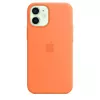 Hoesje Apple iPhone 12 mini siliconen case met MagSafe kumquat