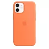 Hoesje Apple iPhone 12 mini siliconen case met MagSafe kumquat