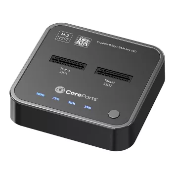CoreParts MS-CLONER-SATA dockingstation USB 3.2 Gen 2 (3.1 Gen 2) Type-C zwart