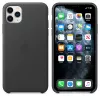 Cover Apple iPhone 11 Pro Max Leder Case zwart