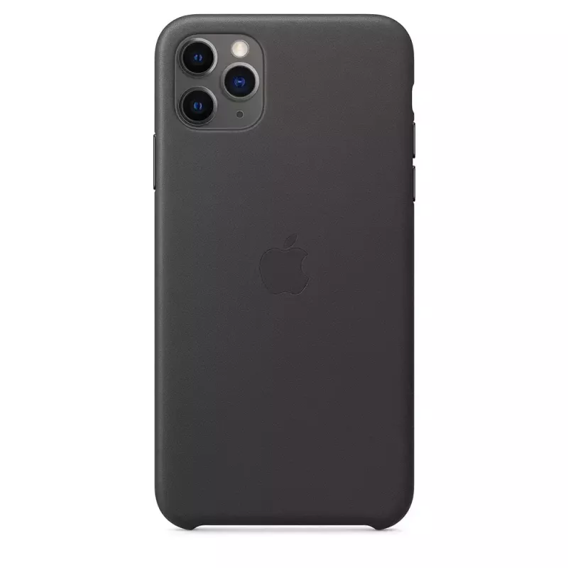 Cover Apple iPhone 11 Pro Max Leder Case zwart