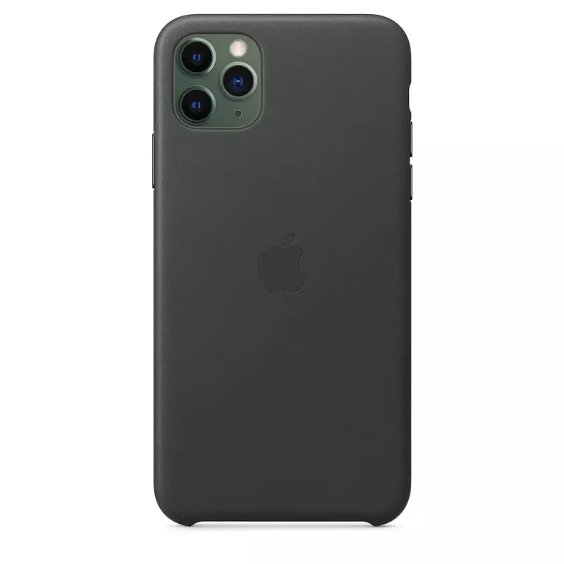 Cover Apple iPhone 11 Pro Max Leder Case zwart