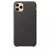 Cover Apple iPhone 11 Pro Max Leder Case zwart