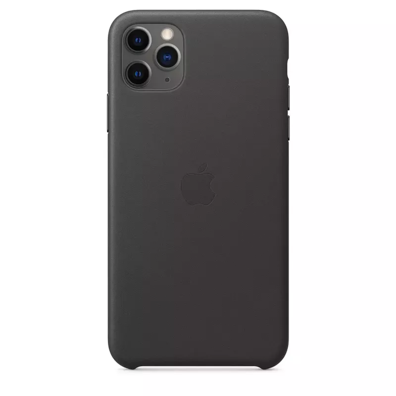 Cover Apple iPhone 11 Pro Max Leder Case zwart