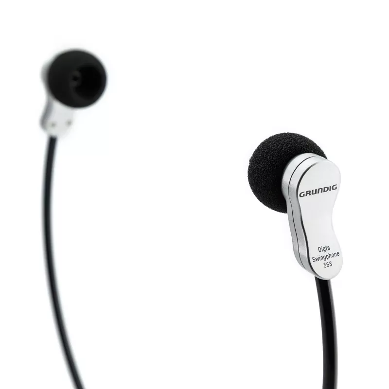 Grundig Swingphone 568 hoofdtelefoon bedraad onder de kin zwart, zilver