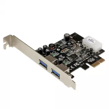 StarTech.com 2-poorts PCI Express (PCIe) SuperSpeed USB 3.0-kaartadapter met UASP - LP4-voeding
