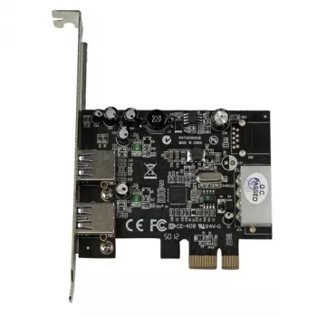 StarTech.com 2-poorts PCI Express (PCIe) SuperSpeed USB 3.0-kaartadapter met UASP - LP4-voeding
