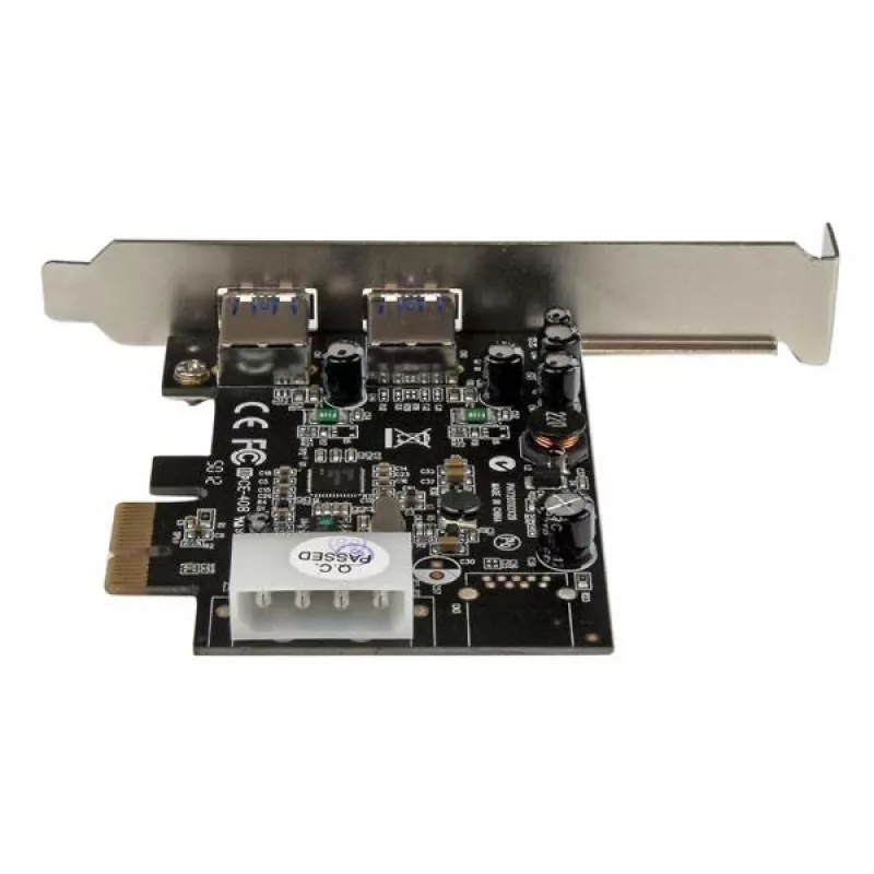 StarTech.com 2-poorts PCI Express (PCIe) SuperSpeed USB 3.0-kaartadapter met UASP - LP4-voeding