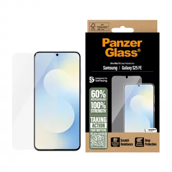 PanzerGlass ® displayschermfolie Samsung Galaxy S25 FE 5G | Ultra-Wide Fit met EasyAligner