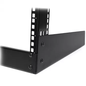 StarTech.com 2-post 12U desktop-serverrack, klein open 19-inch computerrack, compact netwerkrack voor AV-/studio-/data-/IT-apparatuur – vrijstaand two-post rack voor thuis-/kantoortoepassingen