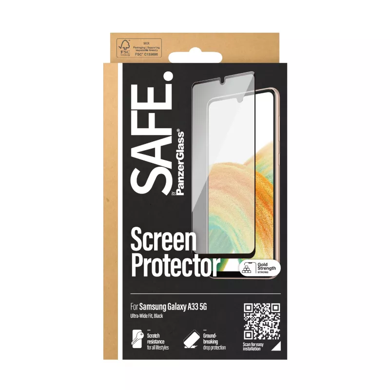 PanzerGlass SAFE displayschermfolie voor Samsung Galaxy A33 5G, krasvast, stootvast