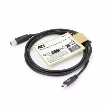 ACT USB 2.0-kabel, USB-C naar USB-B, 1,8 meter