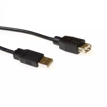 ACT USB 2.0 A-stekker - USB A-bus zwart 0,50 m