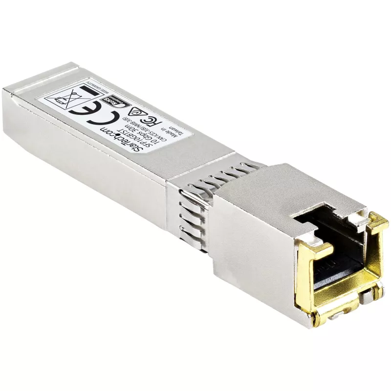 StarTech.com MSA-conforme SFP+-transceivermodule - 10GBASE-T ~ MSA niet-gecodeerde SFP+-module - 10GBASE-T - SFP naar RJ45 Cat6/Cat5e - 10GE Gigabit Ethernet SFP+ - RJ-45 30 m
