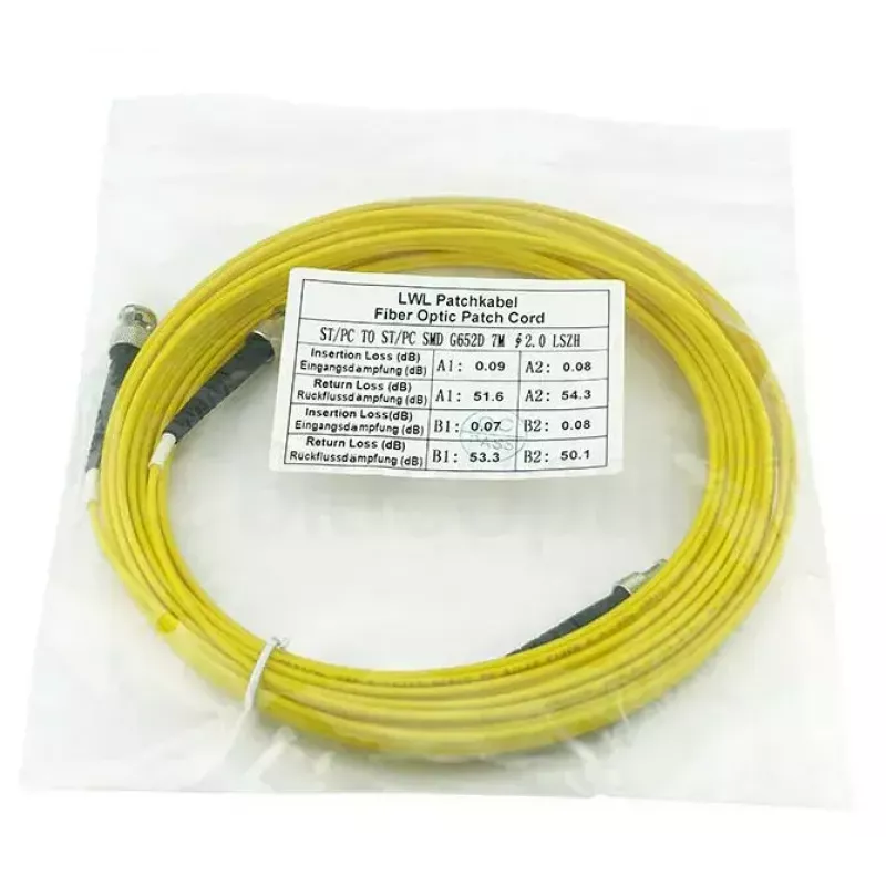 Glasvezelkabel BlueOptics SFP3333BU7.5MK 7,5 m ST geel