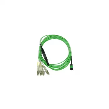 Glasvezelkabel BlueOptics SFP5141GU10MKB MPO 4x LC OM5 10 m limoen