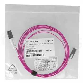 Glasvezelkabel BlueOptics SFP9331FU3MK SN LC OM4 3 m violet