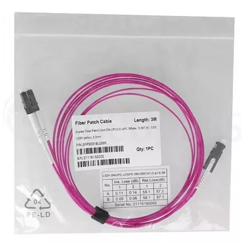 Glasvezelkabel BlueOptics SFP9331FU5MK SN LC OM4 5 m violet