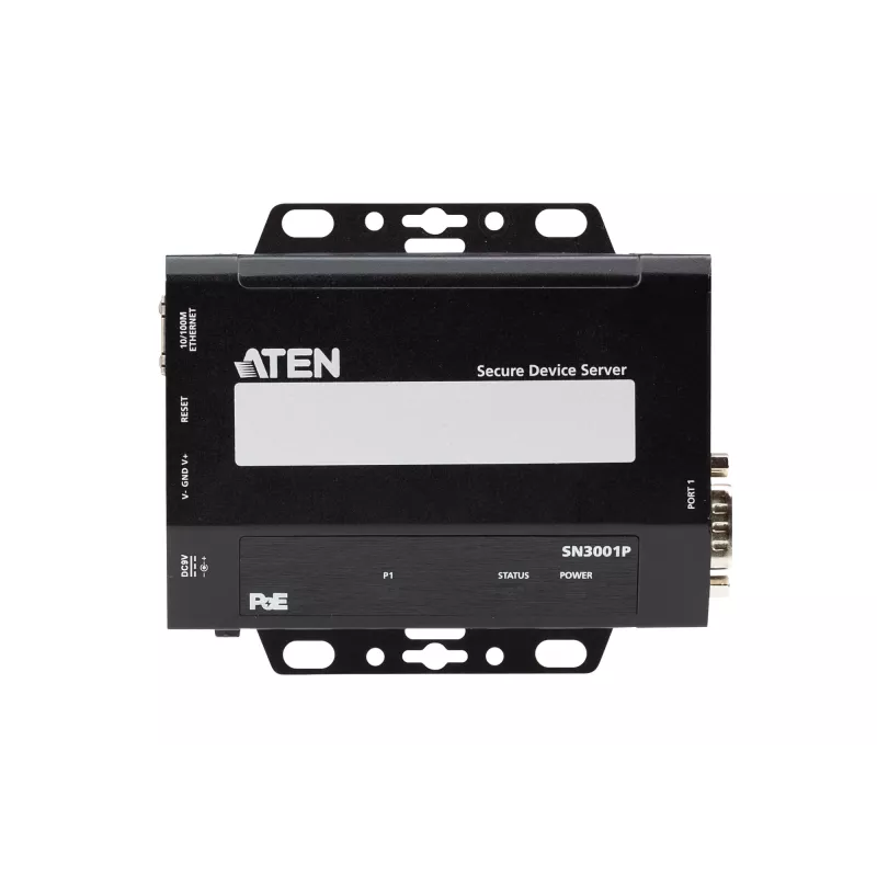 ATEN SN3001P beveiligde apparaatserver met 1 RS-232-poort en PoE, 100 Mbit LAN