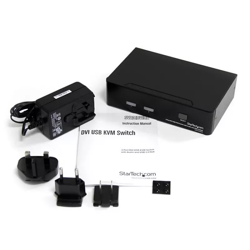 StarTech.com 2-poorts DVI USB KVM-switch met audio en USB 2.0-hub
