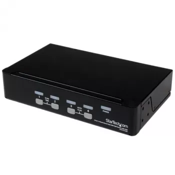 StarTech.com 4-poorts 1HE rackmount USB KVM-switch met OSD, 1920 x 1440 pixel, rackmontage, 5,4 W, 1HE, zwart