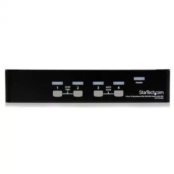 StarTech.com 4-poorts 1HE rackmount USB KVM-switch met OSD, 1920 x 1440 pixel, rackmontage, 5,4 W, 1HE, zwart