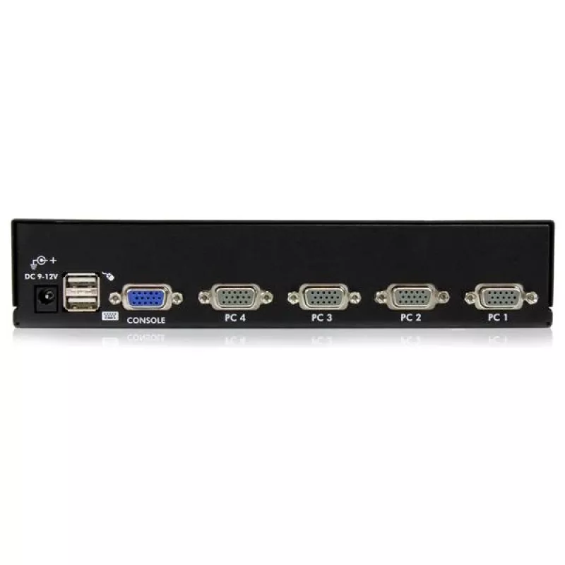 StarTech.com 4-poorts 1HE rackmount USB KVM-switch met OSD, 1920 x 1440 pixel, rackmontage, 5,4 W, 1HE, zwart