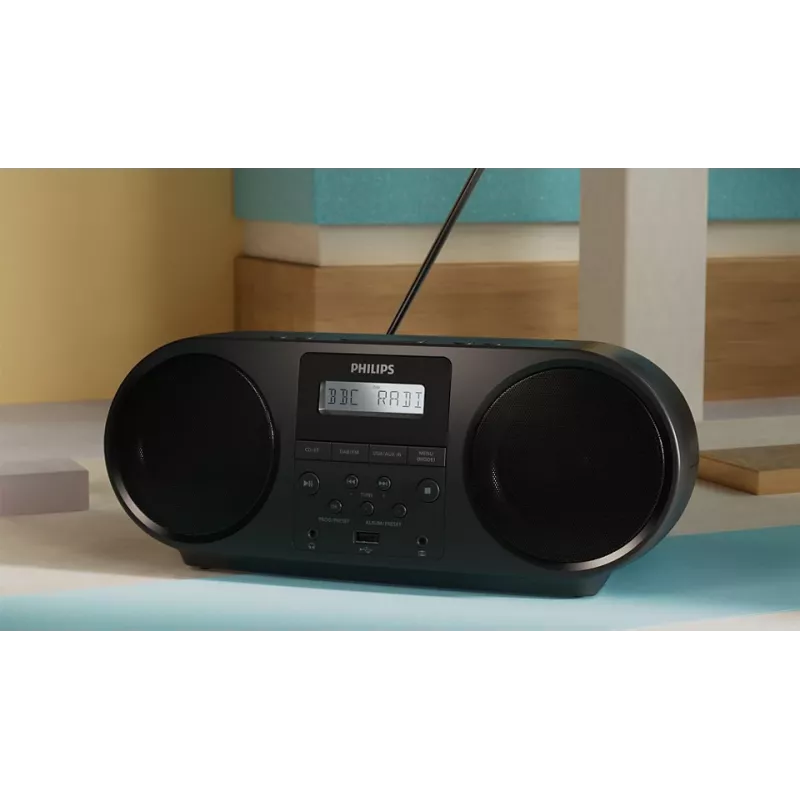 Philips TAZ6000/10 CD-speler zwart draagbare CD-speler