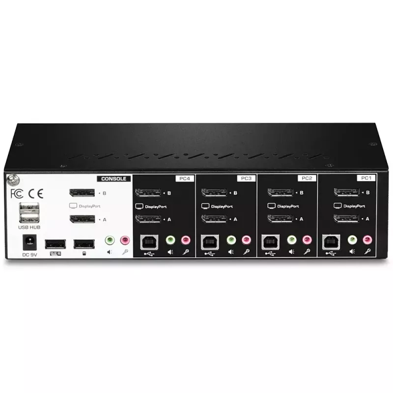 KVM-switch Trendnet TK-440DP zwart zilver