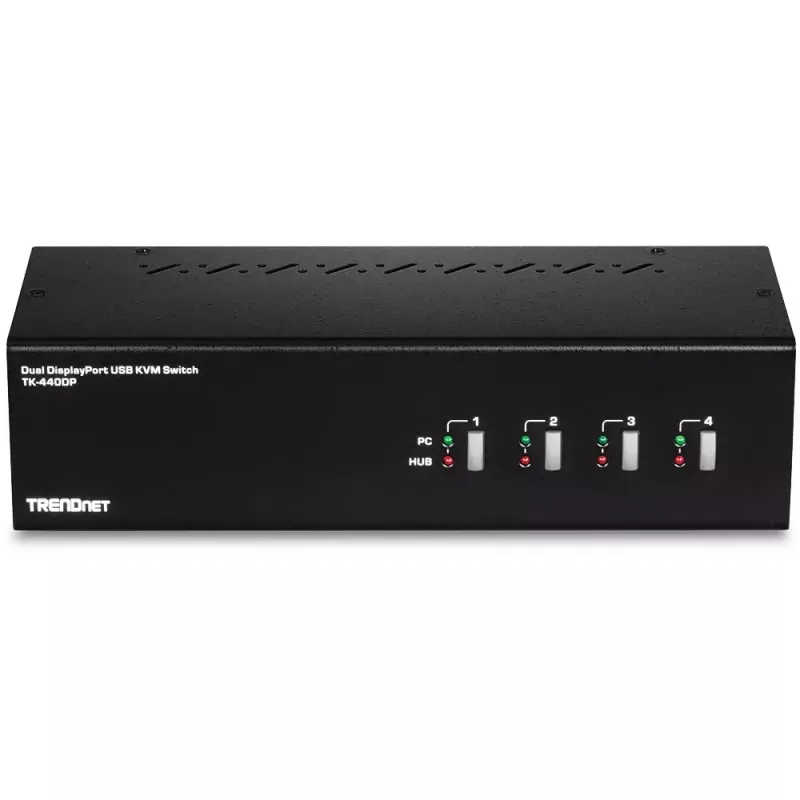 KVM-switch Trendnet TK-440DP zwart zilver