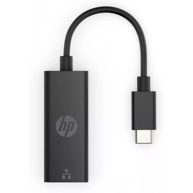 HP USB-C naar RJ45 adapter, USB Type-C, RJ-45, stekker, zwart, zakelijk, Windows 10, Windows 7, Windows 8, Windows 8.1