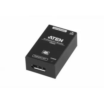 AV-repeater ATEN 4K DisplayPort-booster VB905-AT-G — 4K (4096×2160), bedraad, 20 m bereik, 5 V/2,6 A, zwart