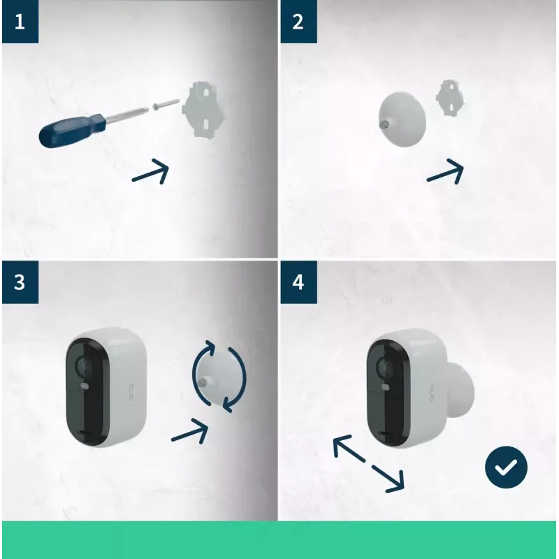 IP-beveiligingscamera Arlo Essential 2K 2560 x 1440 draadloos voor binnen en buiten