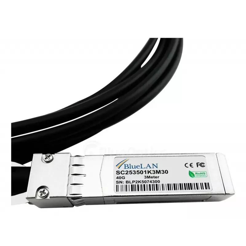 DAC-kabel BlueOptics X4DACBL3-BL 3m QSFP 4x SFP+ zwart