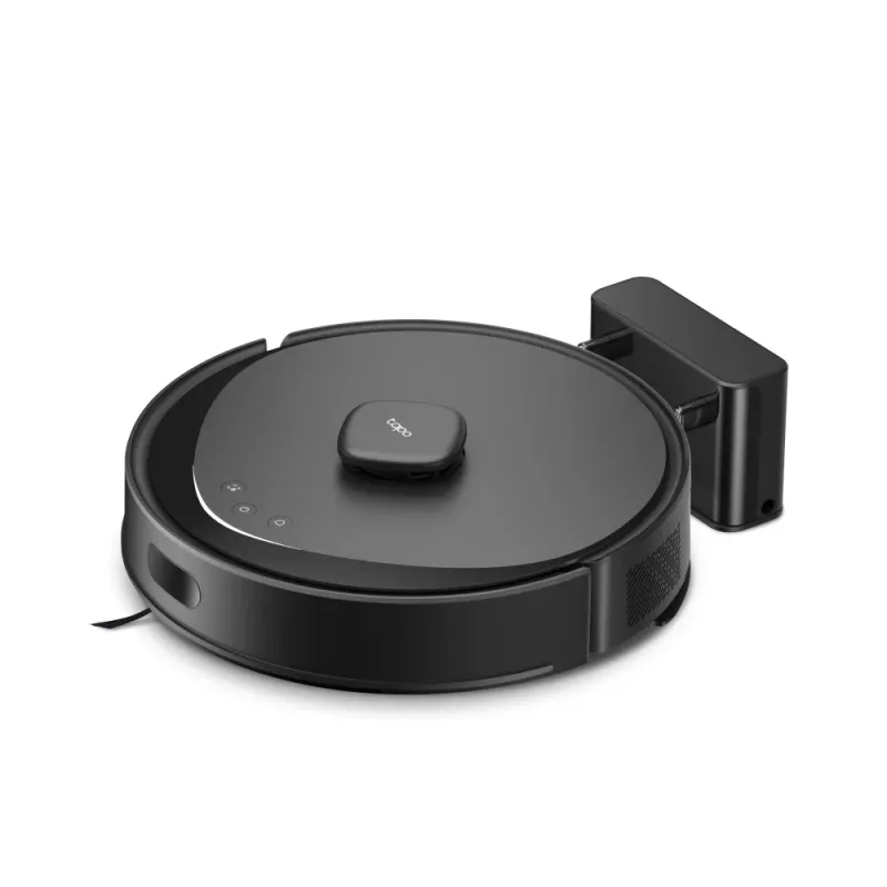 TP-Link Tapo zuigrobot, zakloos, zwart, rond, oplaadbaar, 55 dB, 0,3 L