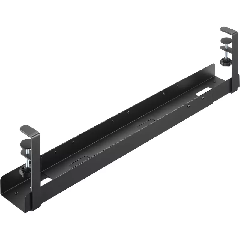 InLine universele kabelgoot 3-standen (80/100/120 cm) voor montage onder het bureau, zwart