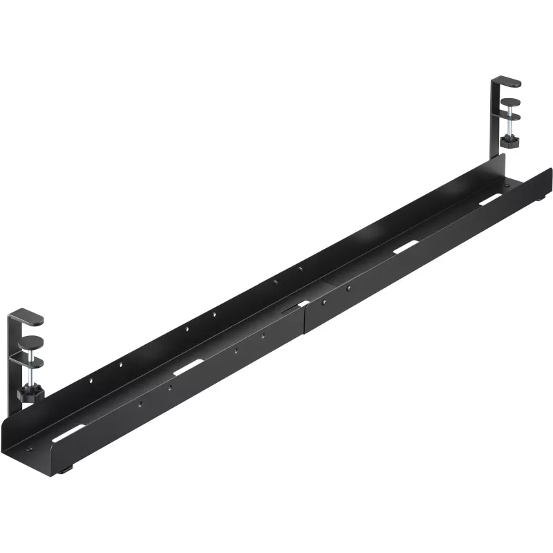 InLine universele kabelgoot 3-standen (80/100/120 cm) voor montage onder het bureau, zwart