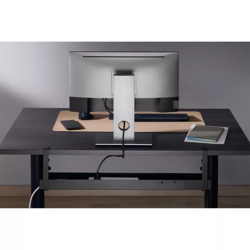 InLine universele kabelgoot 3-standen (80/100/120 cm) voor montage onder het bureau, zwart