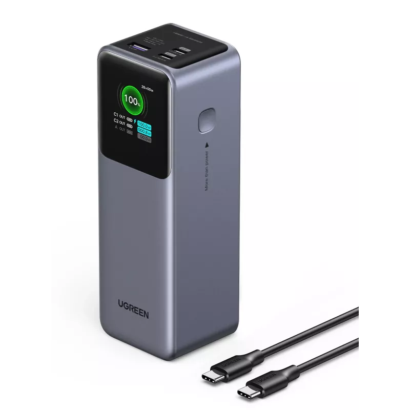 Ugreen 25000mAh 200W snelladen powerbank grijs