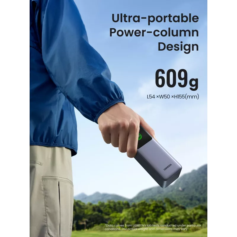 Ugreen 25000mAh 200W snelladen powerbank grijs