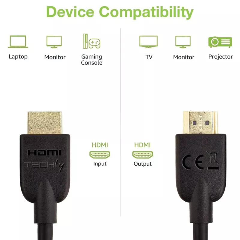 Techly ICOC HDMI2-4-050T HDMI-kabel 5 m HDMI type A (standaard) zwart