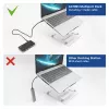 ACT USB-C 4K MST dockingstation voor 2 HDMI-monitoren, ethernet, USB-C, 3x USB-A, PD-passthrough en 1 meter afneembare verbindingskabel