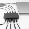ACT USB-C 4K MST dockingstation voor 2 HDMI-monitoren, ethernet, USB-C, 3x USB-A, PD-passthrough en 1 meter afneembare verbindingskabel