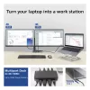 ACT USB-C 4K MST dockingstation voor 2 HDMI-monitoren, ethernet, USB-C, 3x USB-A, PD-passthrough en 1 meter afneembare verbindingskabel