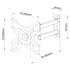 Techly wandbeugel voor LCD LED 19-37'' kantelbaar 2 scharnieren zwart ICA-LCD 2923B