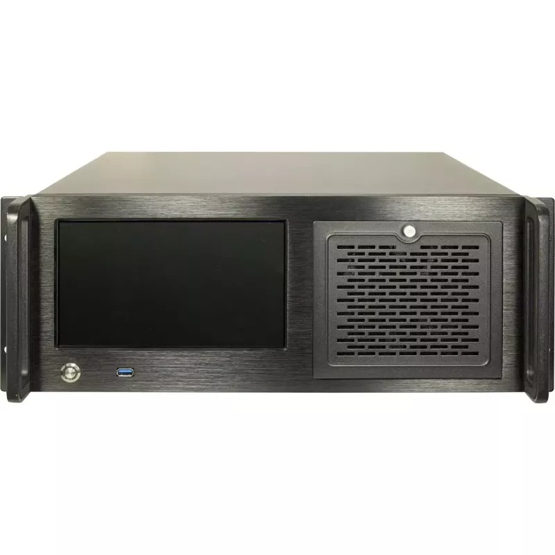 Serverrack Inter-Tech 4U-4460 TFT zwart 1x 120 mm ventilator 5,25 inch HDD