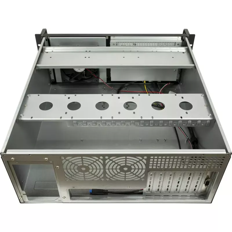 Serverrack Inter-Tech 4U-4460 TFT zwart 1x 120 mm ventilator 5,25 inch HDD