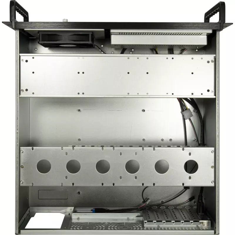 Serverrack Inter-Tech 4U-4460 TFT zwart 1x 120 mm ventilator 5,25 inch HDD