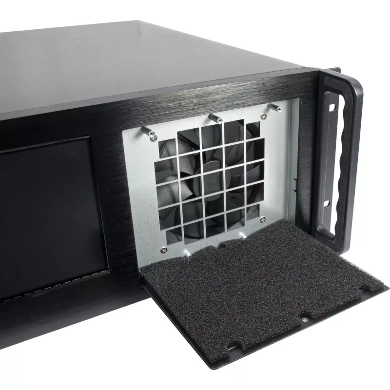 Serverrack Inter-Tech 4U-4460 TFT zwart 1x 120 mm ventilator 5,25 inch HDD